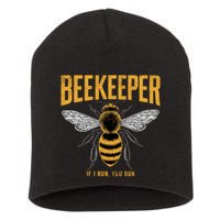 Beekeeper If I Run You Run Bee Keeper Beekeeping Bee Lovers Honeybees Apiculture Short Acrylic Beanie