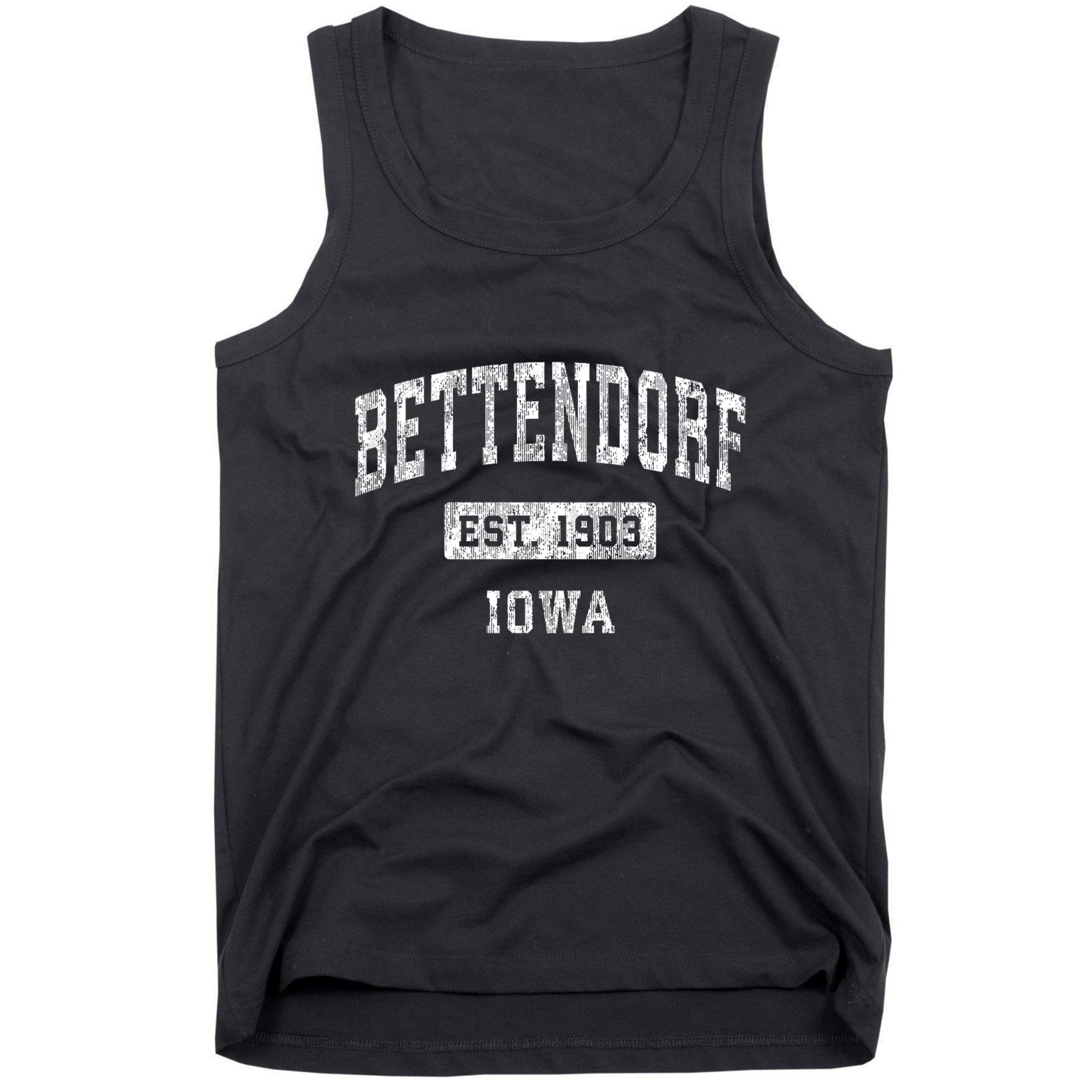 Bettendorf Iowa Ia Vintage Established Sports Tank Top