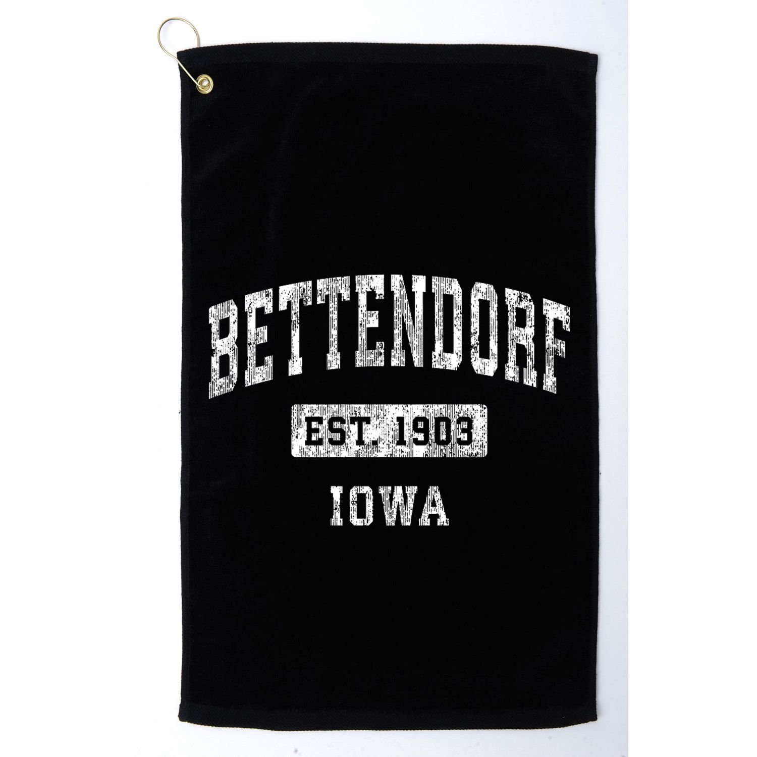 Bettendorf Iowa Ia Vintage Established Sports Golf Towel