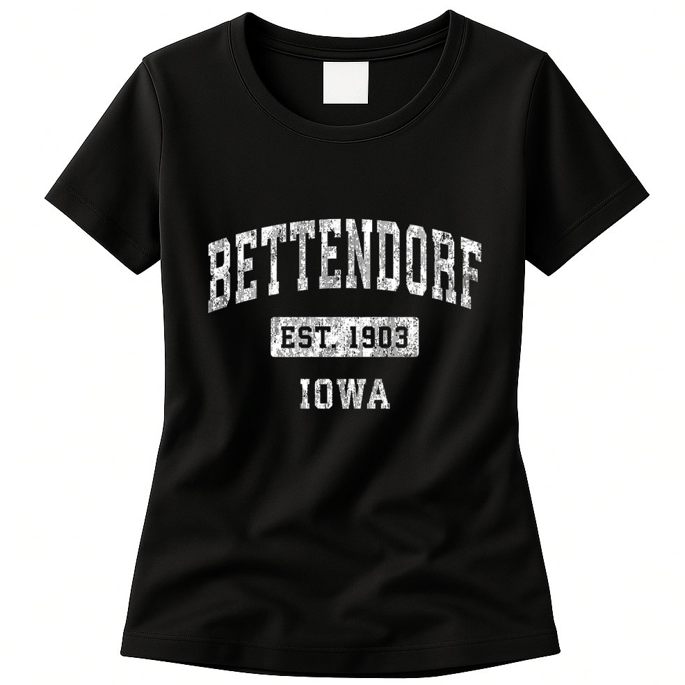 Bettendorf Iowa Ia Vintage Established Sports Womens T-Shirt