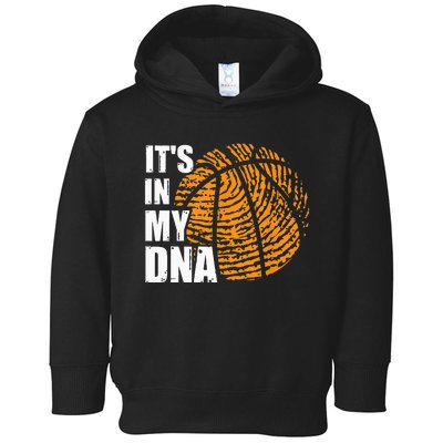 Basketball Its In My DNA Fingerprint Funny Basketball Toddler Hoodie