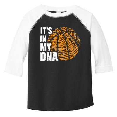 Basketball Its In My DNA Fingerprint Funny Basketball Toddler Fine Jersey T-Shirt