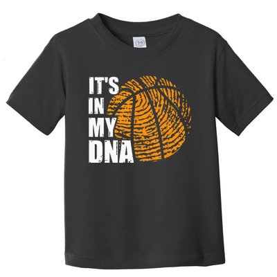 Basketball Its In My DNA Fingerprint Funny Basketball Toddler T-Shirt