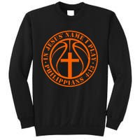 Basketball In Jesus Name I Play Philippians 413 Christian Sweatshirt