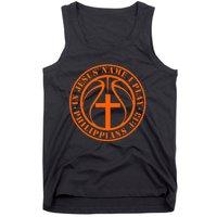 Basketball In Jesus Name I Play Philippians 413 Christian Tank Top