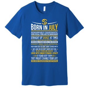 Born In July Cancer Zodiac Facts Traits Horoscope Sign Gift Premium T-Shirt