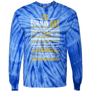 Born In July Cancer Zodiac Facts Traits Horoscope Sign Gift Tie-Dye Long Sleeve Shirt