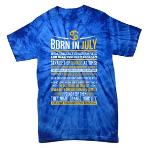 Born In July Cancer Zodiac Facts Traits Horoscope Sign Gift Tie-Dye T-Shirt