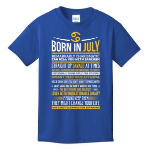 Born In July Cancer Zodiac Facts Traits Horoscope Sign Gift Kids T-Shirt