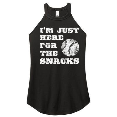 Baseball Im Just Here For The Snacks Vintage Baseball Women’s Perfect Tri Rocker Tank