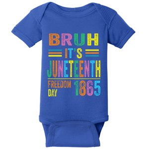 Bruh ItS Junenth 19 June 1865 Ecipation Day Memory Great Gift Baby Bodysuit