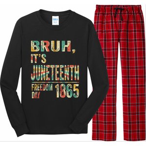 Bruh ItS Junenth Retro 2024 Day Memory 19 June 1865 Great Gift Long Sleeve Pajama Set