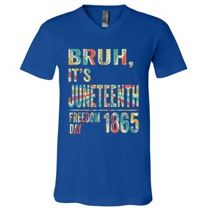 Bruh ItS Junenth Retro 2024 Day Memory 19 June 1865 Great Gift V-Neck T-Shirt