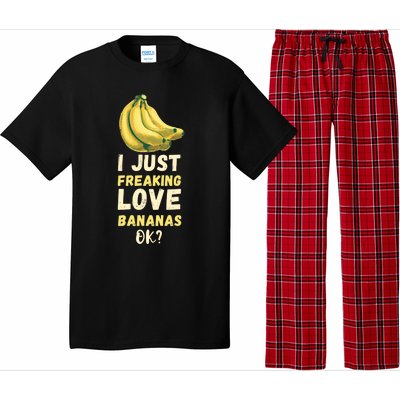 Banana I Just Like Banana Summer Fruit Banana Fruit Lovers Gift Pajama Set