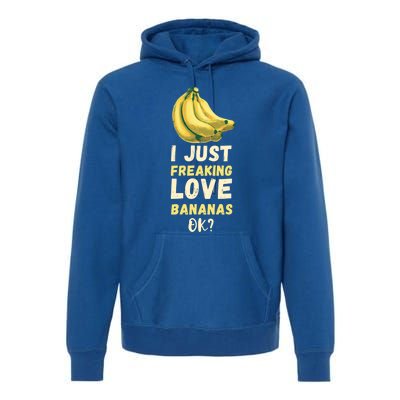 Banana I Just Like Banana Summer Fruit Banana Fruit Lovers Gift Premium Hoodie