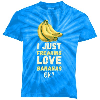 Banana I Just Like Banana Summer Fruit Banana Fruit Lovers Gift Kids Tie-Dye T-Shirt