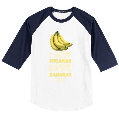 Banana I Just Like Banana Summer Fruit Banana Fruit Lovers Gift Baseball Sleeve Shirt