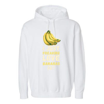 Banana I Just Like Banana Summer Fruit Banana Fruit Lovers Gift Garment-Dyed Fleece Hoodie