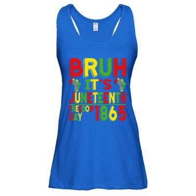 Bruh ItS Junenth Celebrating Black Freedom 1865 African Funny Gift Ladies Essential Flowy Tank