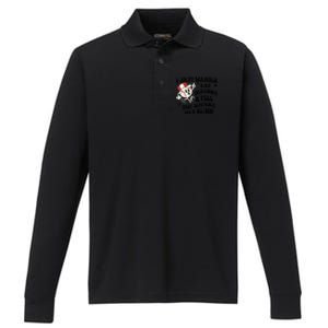 Baseball I Just Wanna Eat Nachos Tell The Umpire He's Blind Performance Long Sleeve Polo