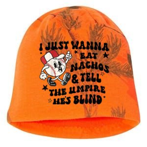 Baseball I Just Wanna Eat Nachos Tell The Umpire He's Blind Kati - Camo Knit Beanie