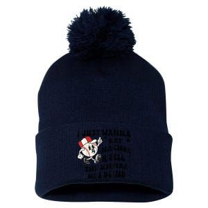 Baseball I Just Wanna Eat Nachos Tell The Umpire He's Blind Pom Pom 12in Knit Beanie