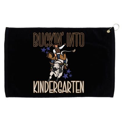 Buckin Into Kindergarten Back To School Cowboy Western Grommeted Golf Towel