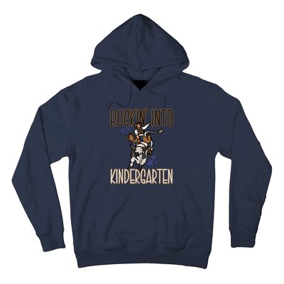 Buckin Into Kindergarten Back To School Cowboy Western Hoodie