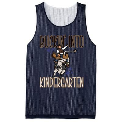 Buckin Into Kindergarten Back To School Cowboy Western Mesh Reversible Basketball Jersey Tank