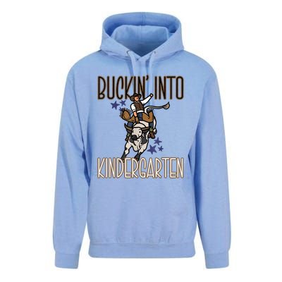 Buckin Into Kindergarten Back To School Cowboy Western Unisex Surf Hoodie