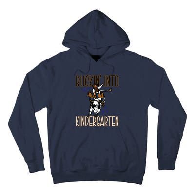 Buckin Into Kindergarten Back To School Cowboy Western Tall Hoodie