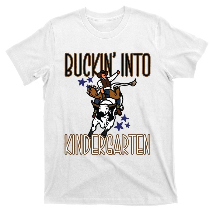 Buckin Into Kindergarten Back To School Cowboy Western T-Shirt