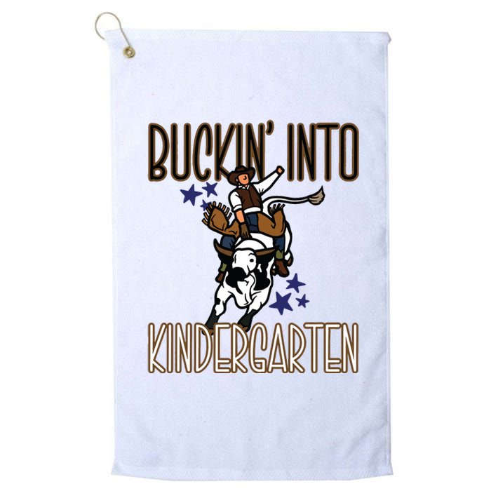 Buckin Into Kindergarten Back To School Cowboy Western Platinum Collection Golf Towel