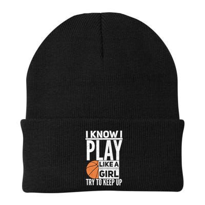 Basketball I Know I Play Like A Try To Keep Up Gift Beanie