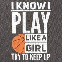 Basketball I Know I Play Like A Try To Keep Up Gift Cotton Canvas Backpack