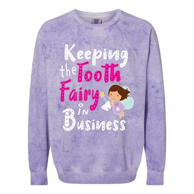 Best Im Keeping The Tooth Fairy Busy Gift Colorblast Crewneck Sweatshirt