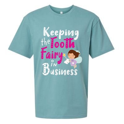 Best Im Keeping The Tooth Fairy Busy Gift Sueded Cloud Jersey T-Shirt