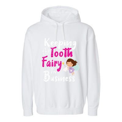 Best Im Keeping The Tooth Fairy Busy Gift Garment-Dyed Fleece Hoodie