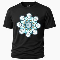 Bike Cycling Pattern Cooling Performance Crew T-Shirt