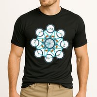 Bike Cycling Pattern Cooling Performance Crew T-Shirt