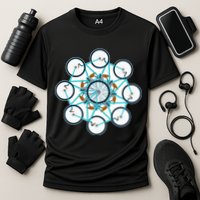 Bike Cycling Pattern Cooling Performance Crew T-Shirt