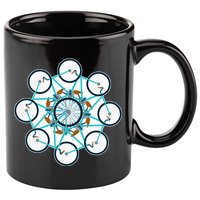 Bike Cycling Pattern 11oz C Handle Ceramic Mug