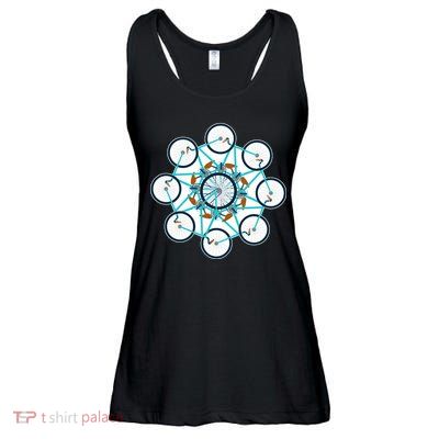 Bike Cycling Pattern Ladies Essential Flowy Tank