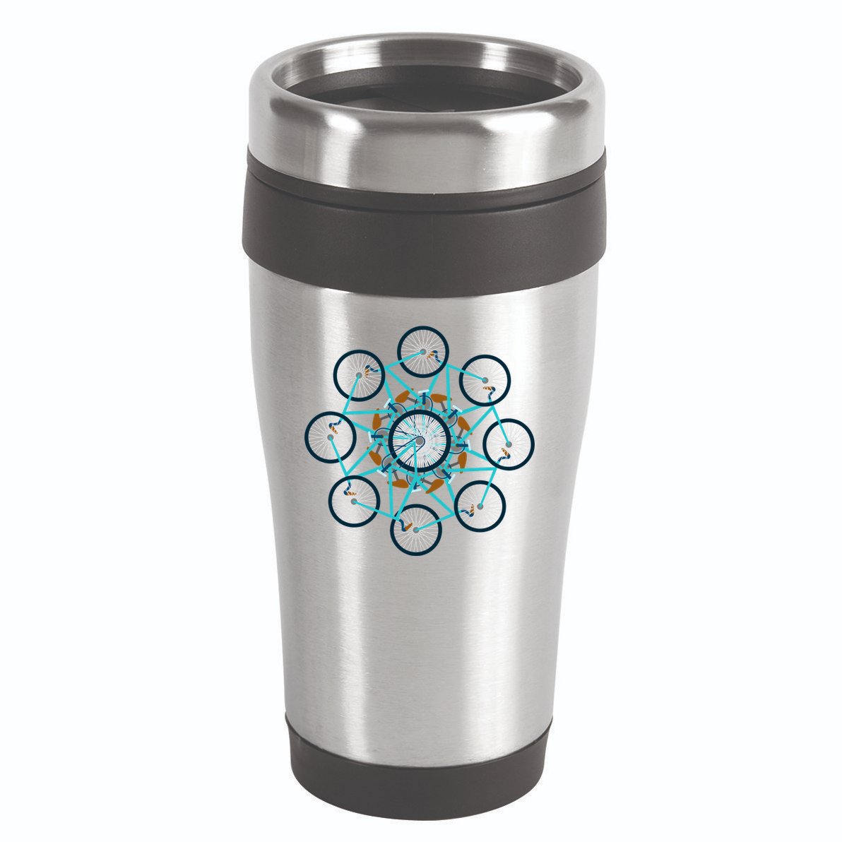 Bike Cycling Pattern 16oz Travel Tumbler