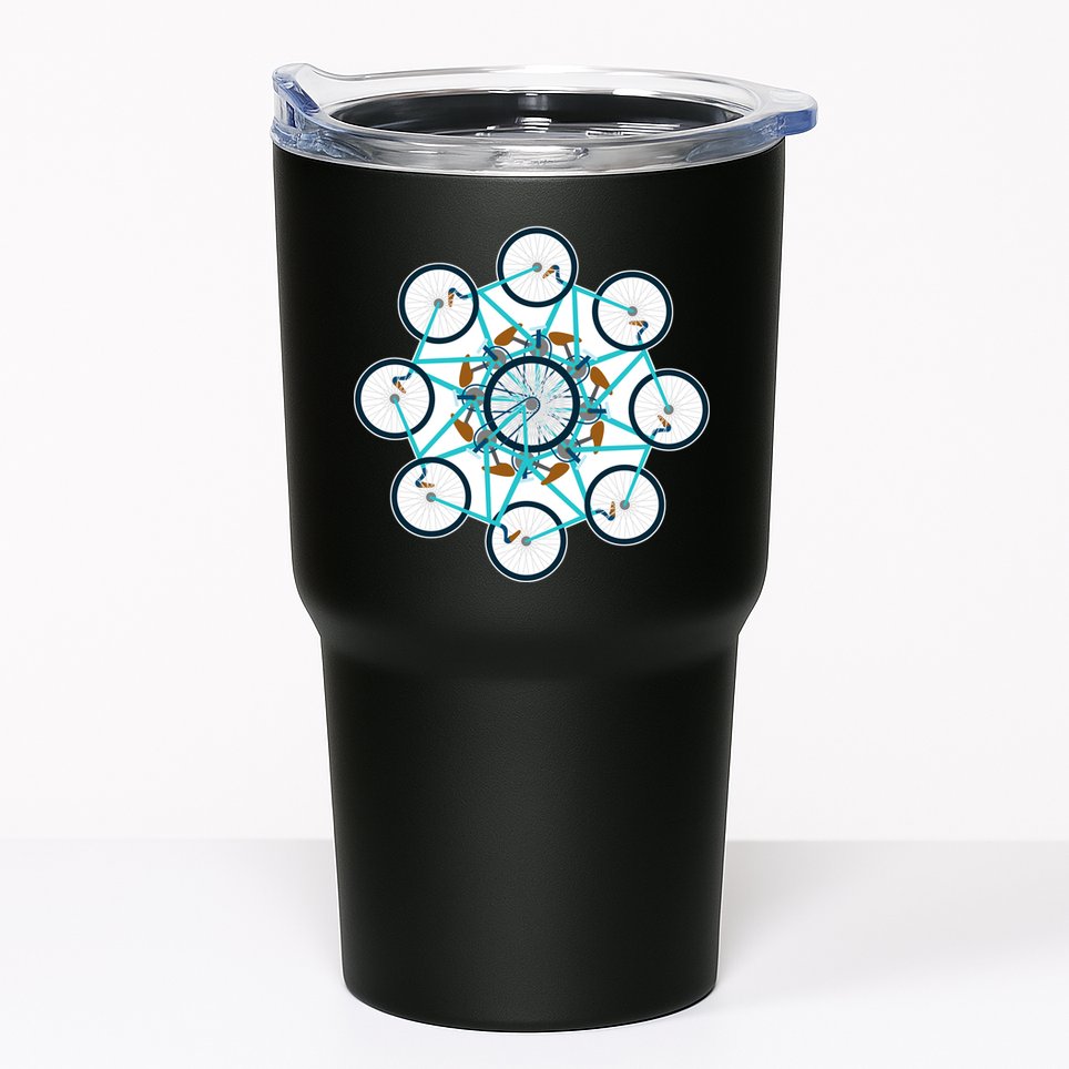 Bike Cycling Pattern Tumbler