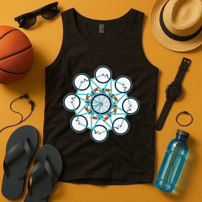 Bike Cycling Pattern Tank Top