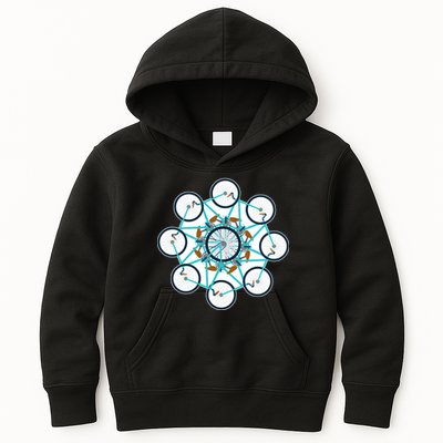 Bike Cycling Pattern Kids Hoodie