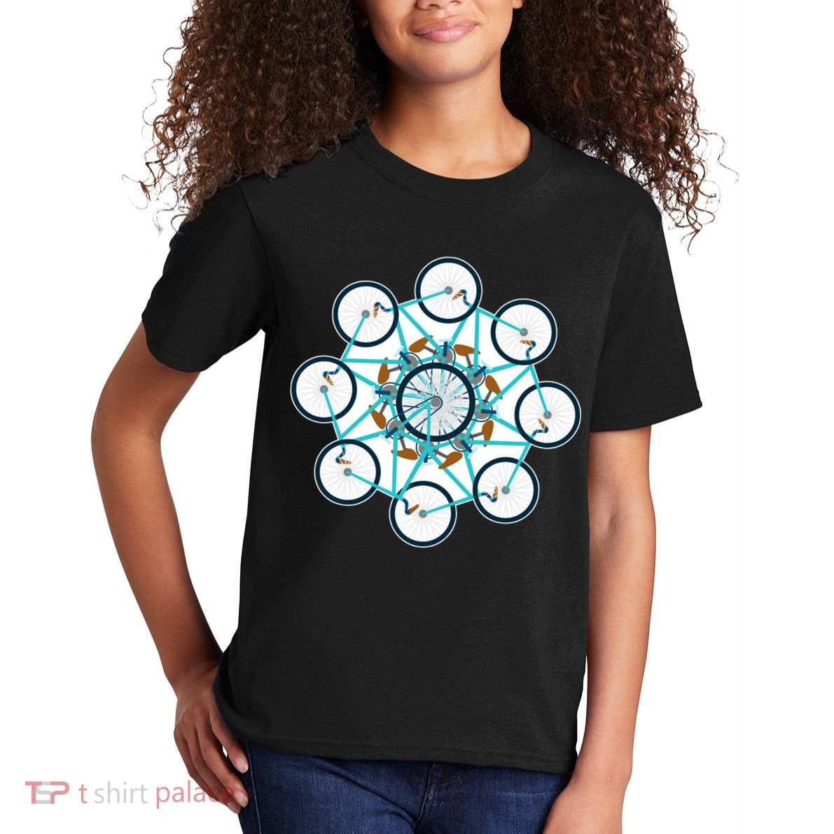 Bike Cycling Pattern Kids T-Shirt