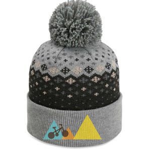 Bike Mountain Simple Logo The Baniff Cuffed Pom Beanie