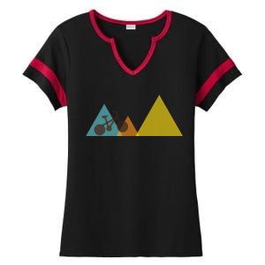 Bike Mountain Simple Logo Ladies Halftime Notch Neck Tee